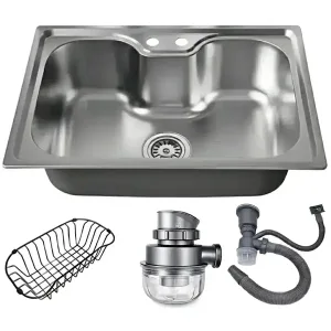 Pileta Bacha Acero Inoxidable 60 x 42 Mate