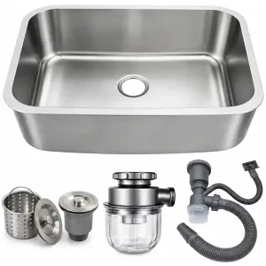 Pileta De Cocina Eisen Acero Inoxidable Mate 50 x 34 x 17 Cm